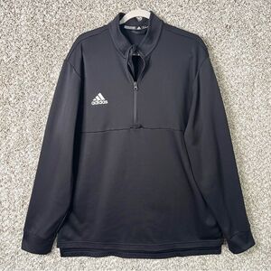 Adidas Sweatshirt Men’s XL Black/White Team Issue 1/4 Zip Pullover